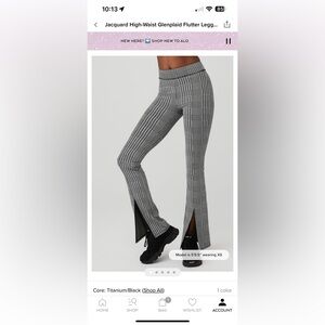 （hold)Alo Jacquard high waist glenplaid flutter leggings